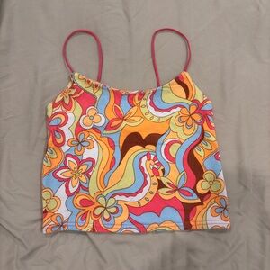 PacSun Multicolor Floral Crop Top